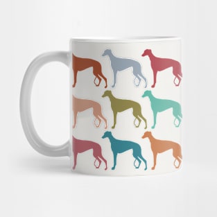 Greyhound Dogs in Rainbow Colors Mug